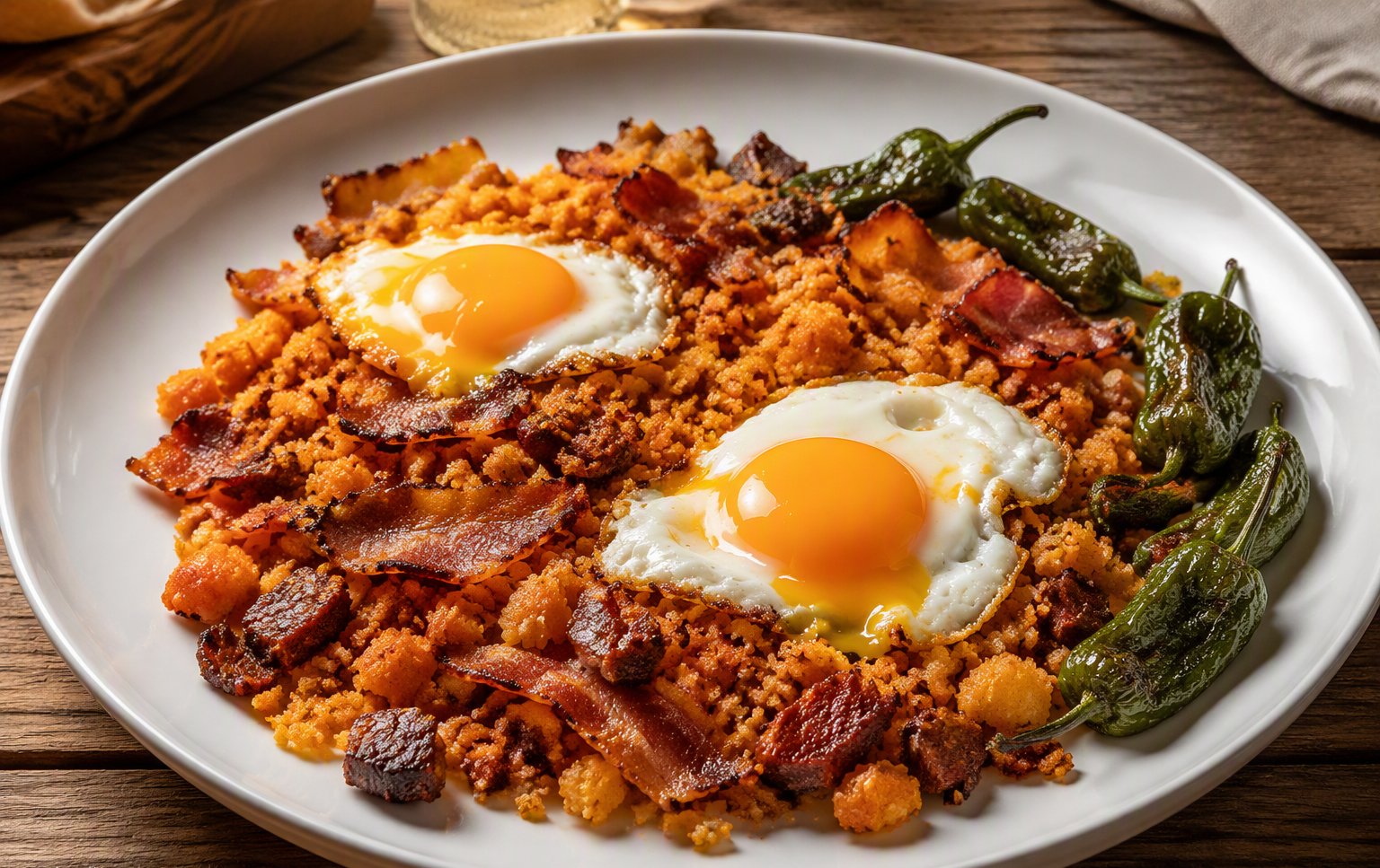 Migas rondeñas con huevo