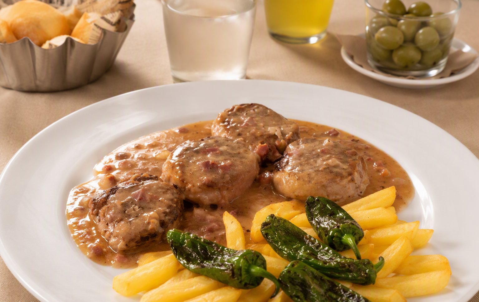 Solomillo en salsa al whisky